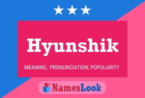 Hyunshik Name Poster