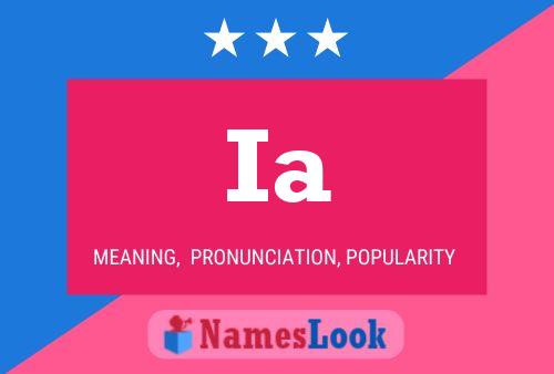 Ia Name Poster