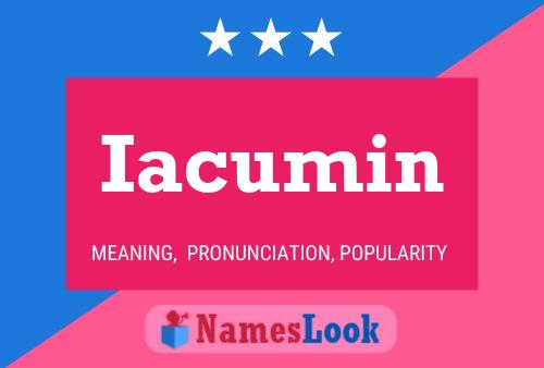 Iacumin Name Poster