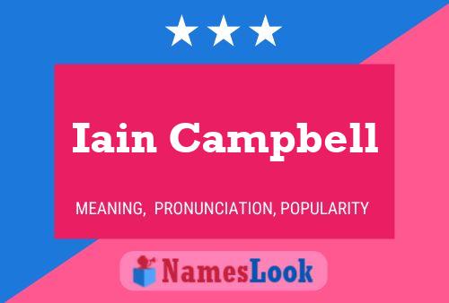 Iain Campbell Name Poster