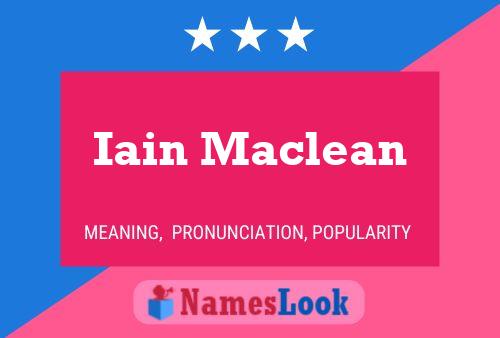 Iain Maclean Name Poster