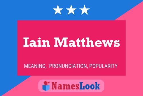 Iain Matthews Name Poster