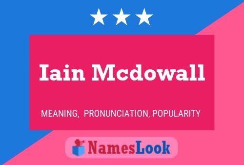 Iain Mcdowall Name Poster