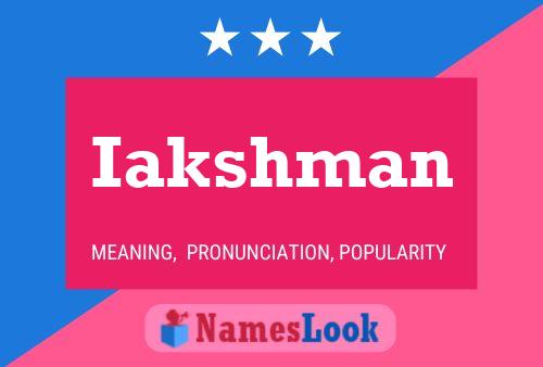 Iakshman Name Poster