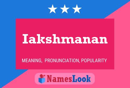 Iakshmanan Name Poster