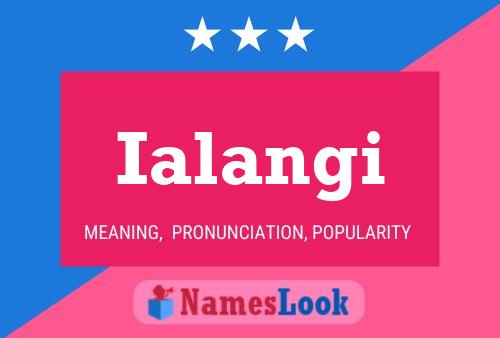 Ialangi Name Poster