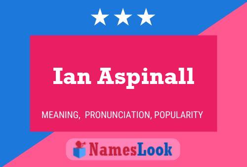 Ian Aspinall Name Poster