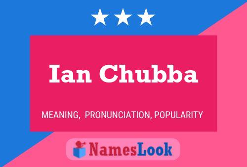 Ian Chubba Name Poster