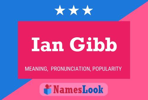 Ian Gibb Name Poster