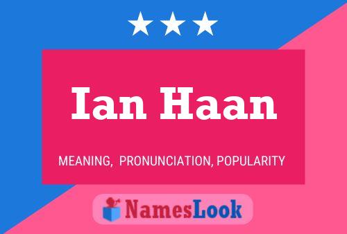 Ian Haan Name Poster