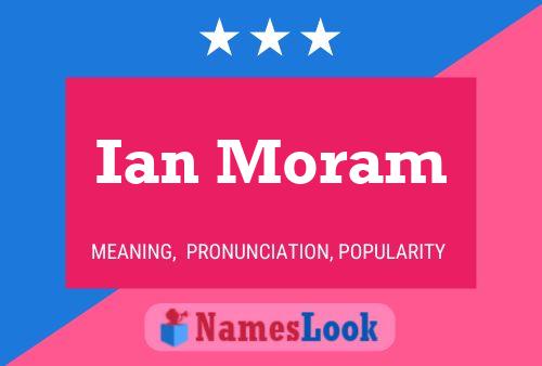 Ian Moram Name Poster