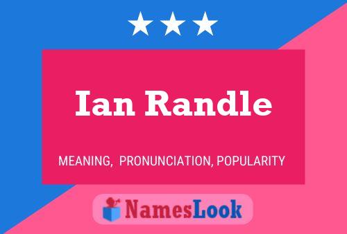 Ian Randle Name Poster