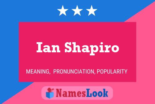 Ian Shapiro Name Poster