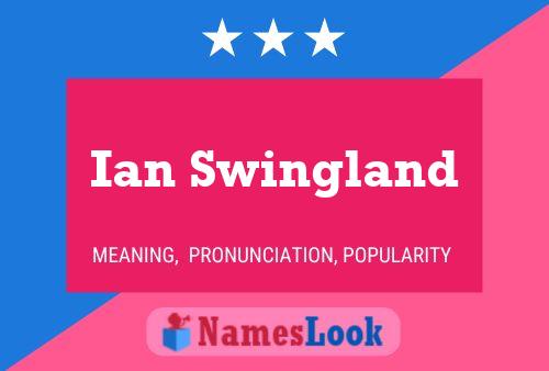 Ian Swingland Name Poster