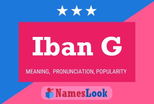 Iban G Name Poster