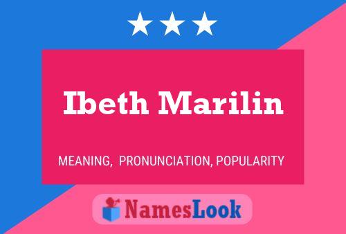 Ibeth Marilin Name Poster