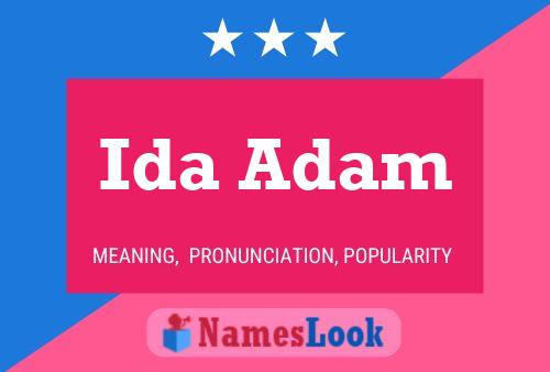 Ida Adam Name Poster