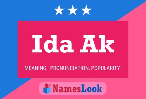 Ida Ak Name Poster