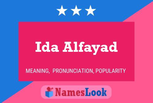 Ida Alfayad Name Poster