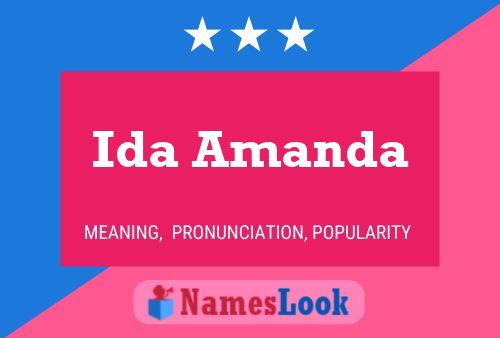 Ida Amanda Name Poster