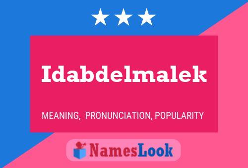 Idabdelmalek Name Poster