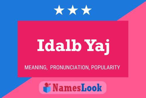 Idalb Yaj Name Poster