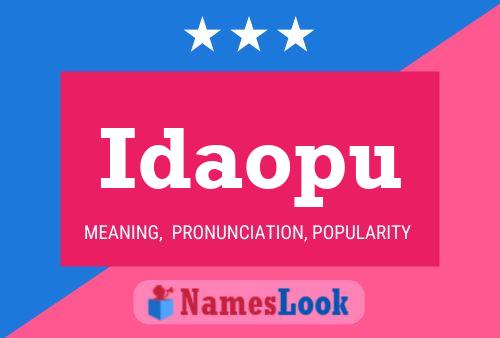 Idaopu Name Poster