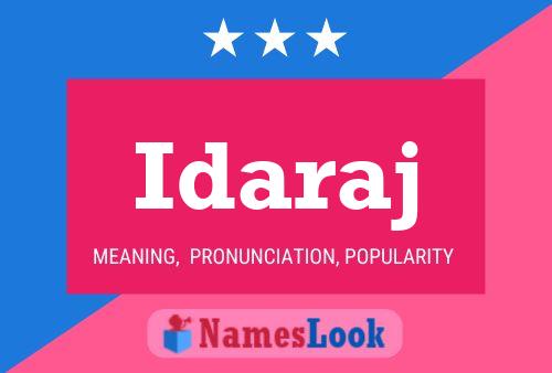 Idaraj Name Poster