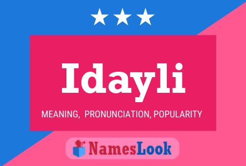 Idayli Name Poster