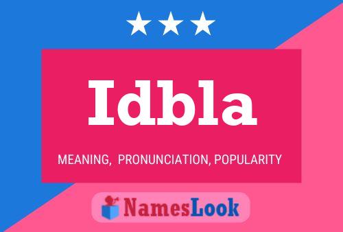 Idbla Name Poster