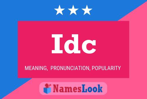 Idc Name Poster