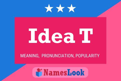 Idea T Name Poster