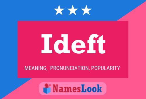 Ideft Name Poster