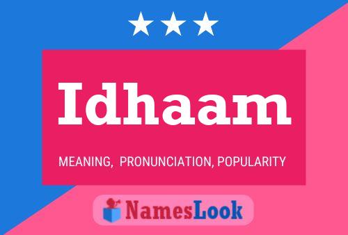 Idhaam Name Poster