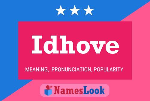 Idhove Name Poster