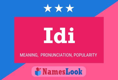 Idi Name Poster