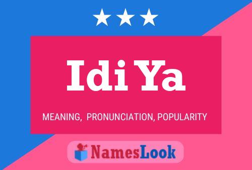 Idi Ya Name Poster