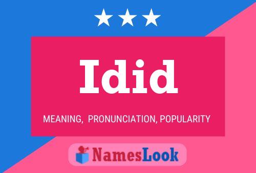 Idid Name Poster