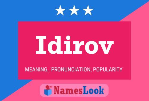 Idirov Name Poster