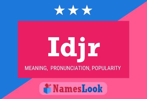 Idjr Name Poster