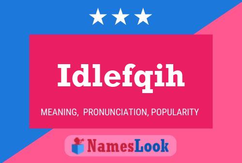 Idlefqih Name Poster