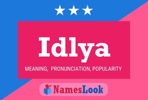 Idlya Name Poster