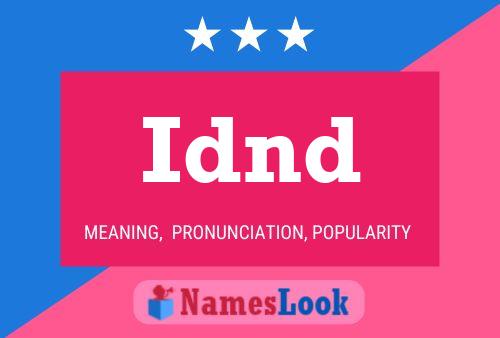 Idnd Name Poster