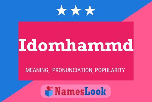 Idomhammd Name Poster