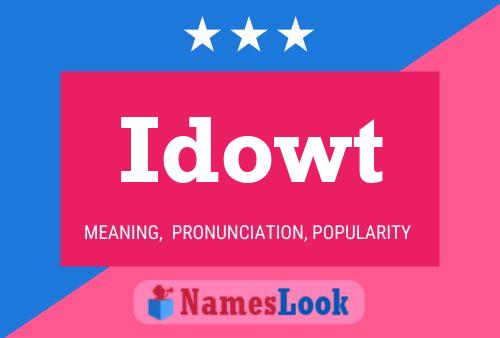 Idowt Name Poster