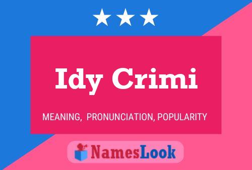 Idy Crimi Name Poster