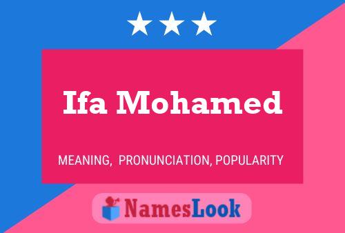 Ifa Mohamed Name Poster