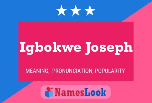 Igbokwe Joseph Name Poster