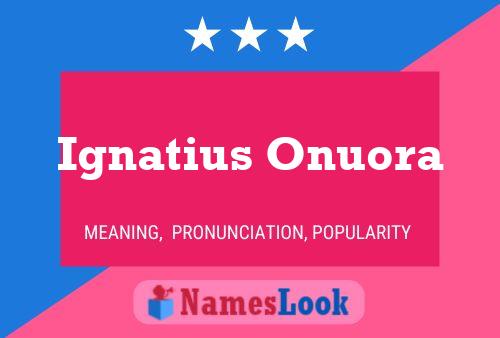 Ignatius Onuora Name Poster