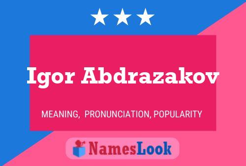 Igor Abdrazakov Name Poster